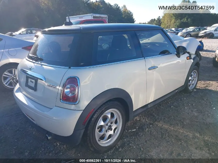 2013 Mini Cooper VIN: WMWSU3C54DT547599 Lot: 40562361