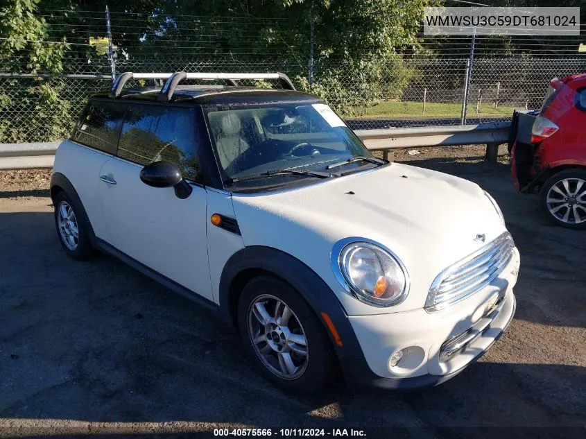 2013 Mini Cooper VIN: WMWSU3C59DT681024 Lot: 40575566