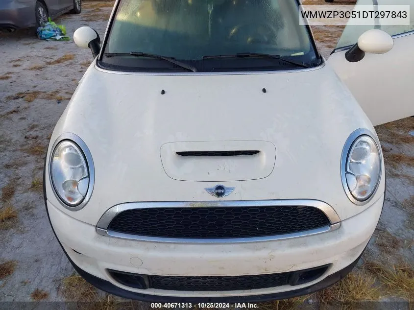 2013 Mini Convertible Cooper S VIN: WMWZP3C51DT297843 Lot: 40671313