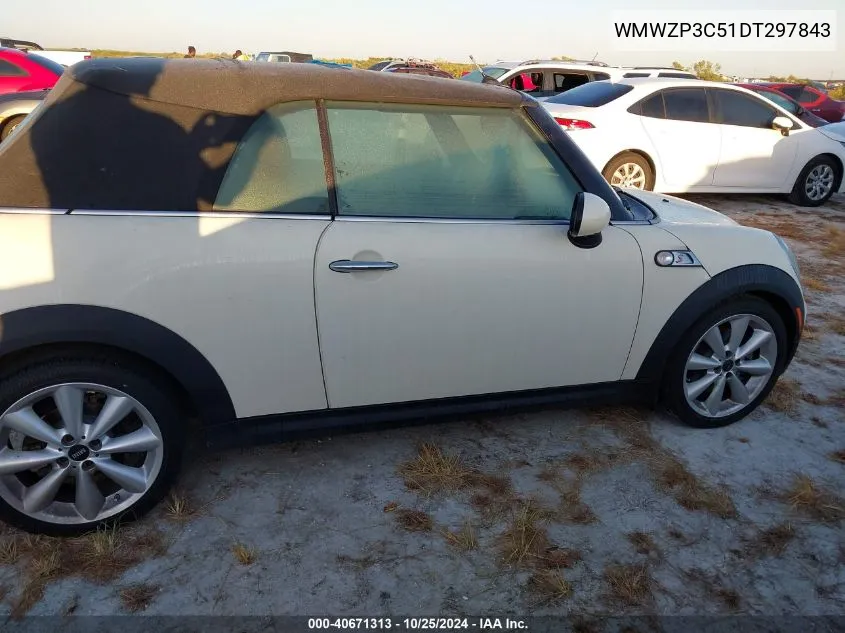 2013 Mini Convertible Cooper S VIN: WMWZP3C51DT297843 Lot: 40671313