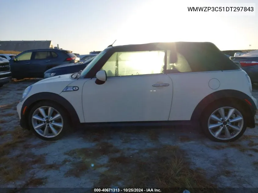 2013 Mini Convertible Cooper S VIN: WMWZP3C51DT297843 Lot: 40671313