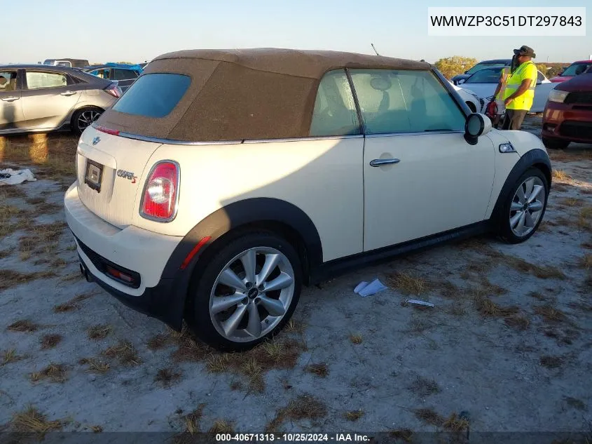 2013 Mini Convertible Cooper S VIN: WMWZP3C51DT297843 Lot: 40671313