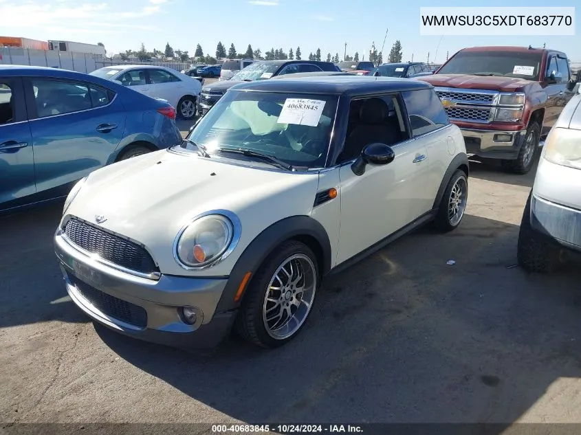 2013 Mini Hardtop Cooper VIN: WMWSU3C5XDT683770 Lot: 40683845