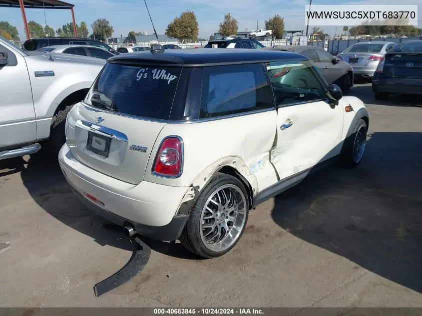 2013 Mini Hardtop Cooper VIN: WMWSU3C5XDT683770 Lot: 40683845