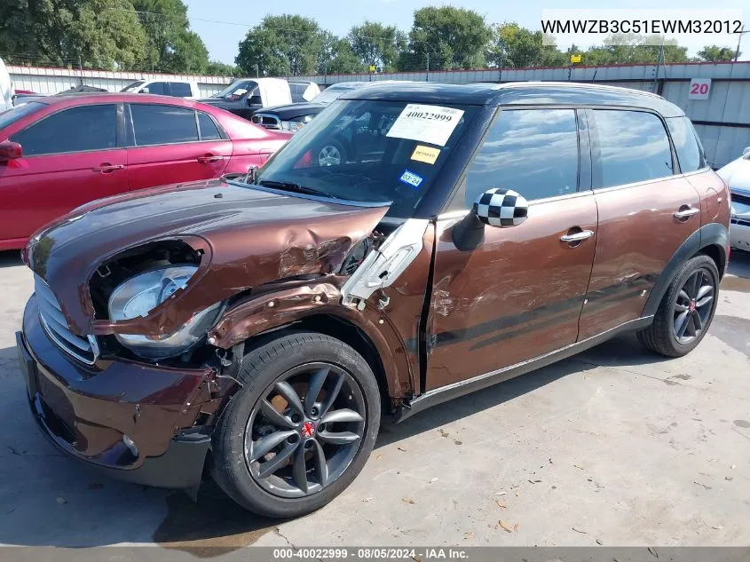 2014 Mini Countryman Cooper VIN: WMWZB3C51EWM32012 Lot: 40022999