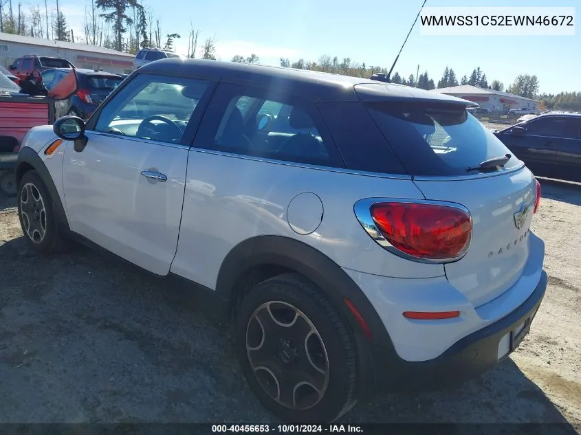 2014 Mini Cooper Paceman VIN: WMWSS1C52EWN46672 Lot: 40456653