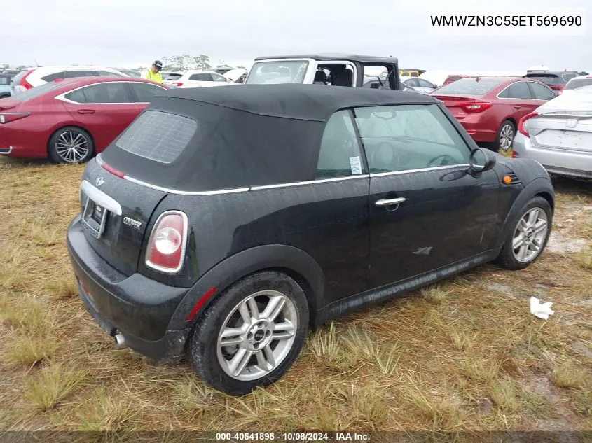 2014 Mini Convertible Cooper VIN: WMWZN3C55ET569690 Lot: 40541895