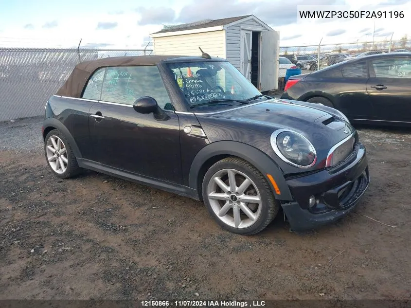 2015 Mini Cooper VIN: WMWZP3C50F2A91196 Lot: 12150866