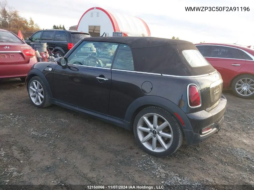 2015 Mini Cooper VIN: WMWZP3C50F2A91196 Lot: 12150866