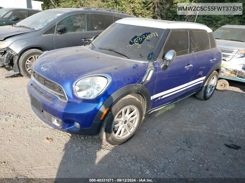 2015 Mini Cooper S Countryman VIN: WMWZC5C55FWT37575 Lot: 40331071