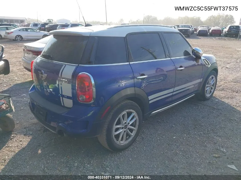 2015 Mini Cooper S Countryman VIN: WMWZC5C55FWT37575 Lot: 40331071