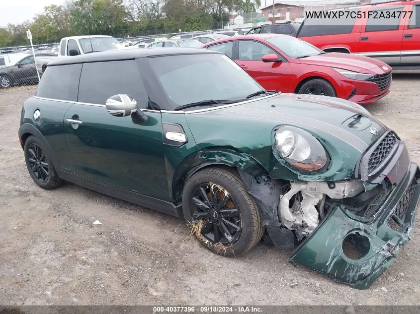 WMWXP7C51F2A34777 2015 Mini Cooper S