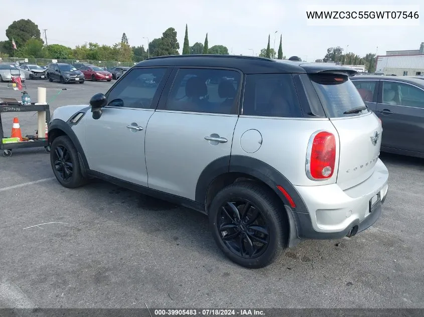 2016 Mini Countryman Cooper S VIN: WMWZC3C55GWT07546 Lot: 39905483