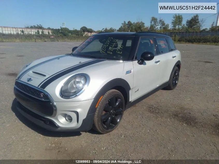 2017 Mini Cooper Clubman S VIN: WMWLU5C51H2F24442 Lot: 12089953