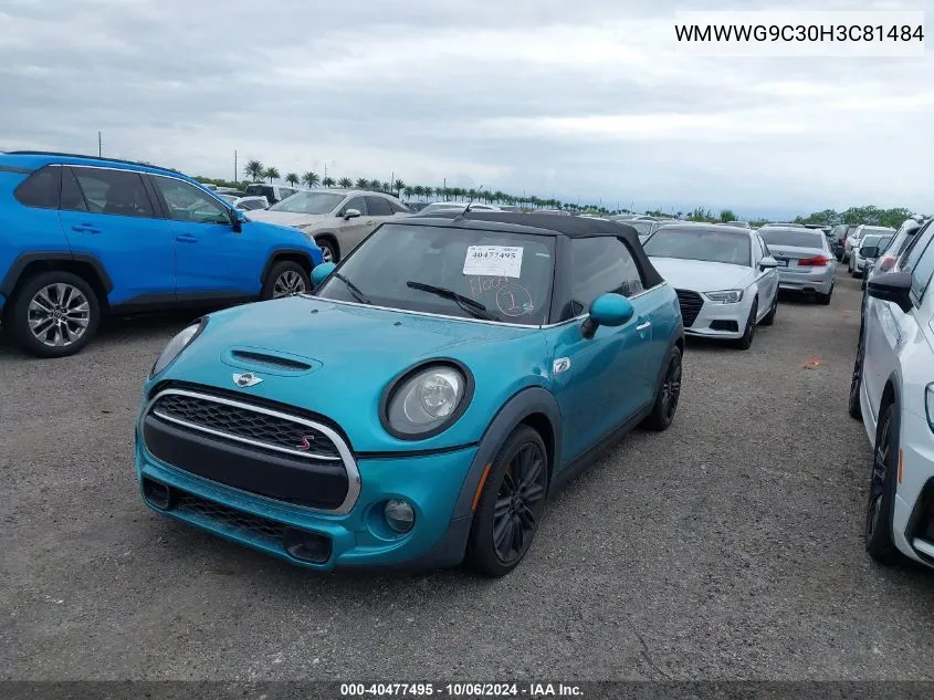 2017 Mini Cooper S VIN: WMWWG9C30H3C81484 Lot: 40477495