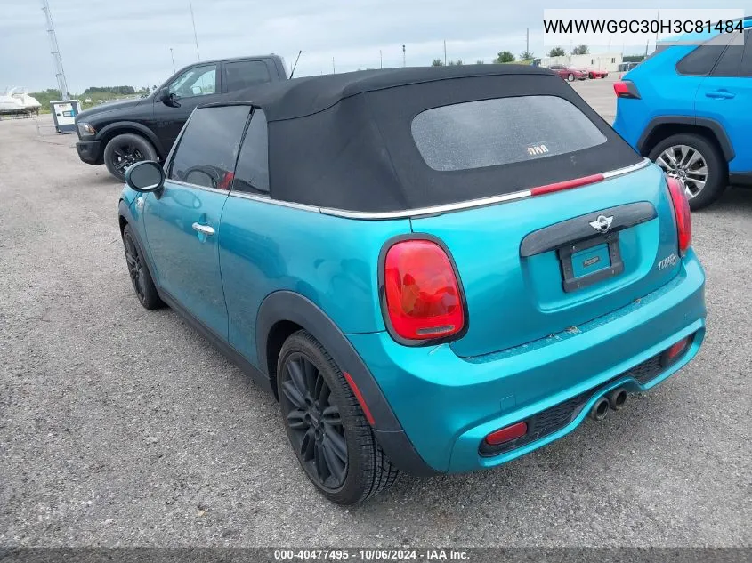 2017 Mini Cooper S VIN: WMWWG9C30H3C81484 Lot: 40477495