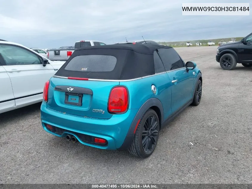 2017 Mini Cooper S VIN: WMWWG9C30H3C81484 Lot: 40477495