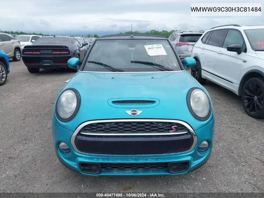 2017 Mini Cooper S VIN: WMWWG9C30H3C81484 Lot: 40477495