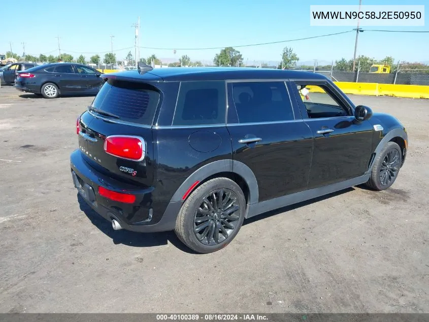 2018 Mini Cooper S Clubman VIN: WMWLN9C58J2E50950 Lot: 40100389