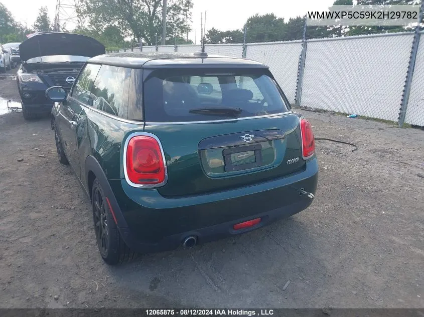 2019 Mini Cooper VIN: WMWXP5C59K2H29782 Lot: 12065875