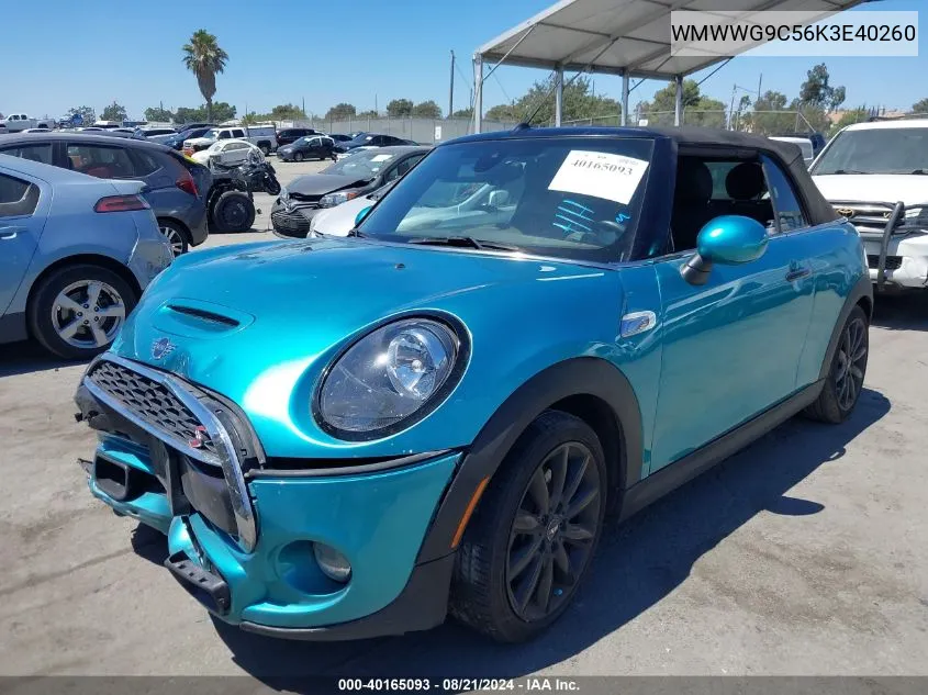 2019 Mini Cooper S VIN: WMWWG9C56K3E40260 Lot: 40165093