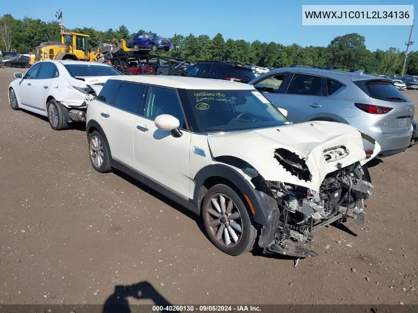 2020 Mini Cooper S Clubman All4 VIN: WMWXJ1C01L2L34136 Lot: 40260130