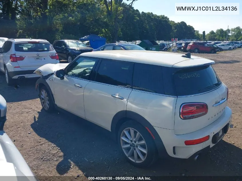 2020 Mini Cooper S Clubman All4 VIN: WMWXJ1C01L2L34136 Lot: 40260130