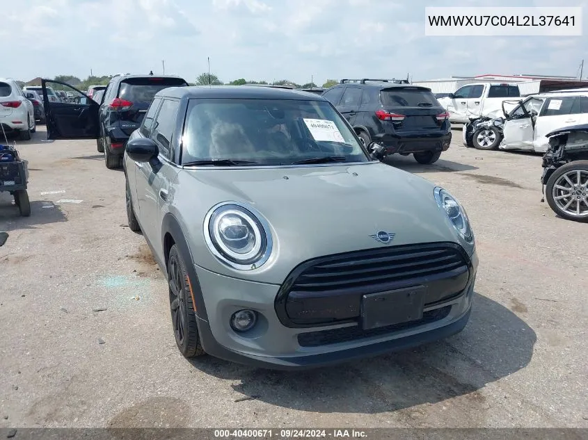 2020 Mini Cooper VIN: WMWXU7C04L2L37641 Lot: 40400671