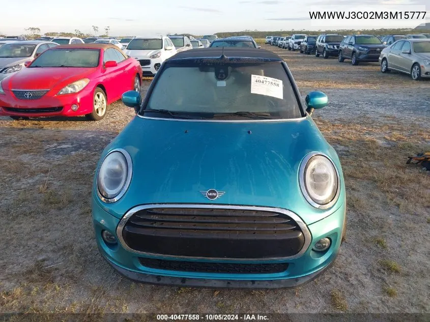 2021 Mini Cooper VIN: WMWWJ3C02M3M15777 Lot: 40477558