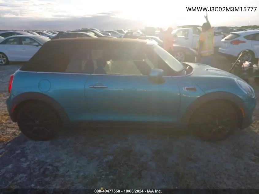 2021 Mini Cooper VIN: WMWWJ3C02M3M15777 Lot: 40477558