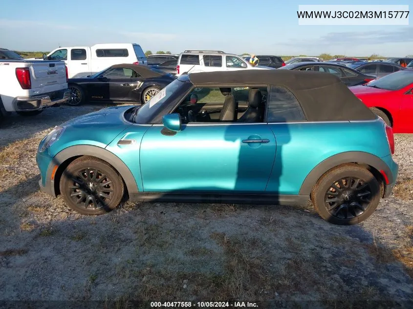 2021 Mini Cooper VIN: WMWWJ3C02M3M15777 Lot: 40477558