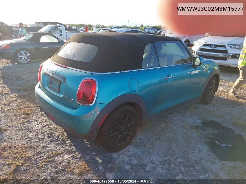 2021 Mini Cooper VIN: WMWWJ3C02M3M15777 Lot: 40477558