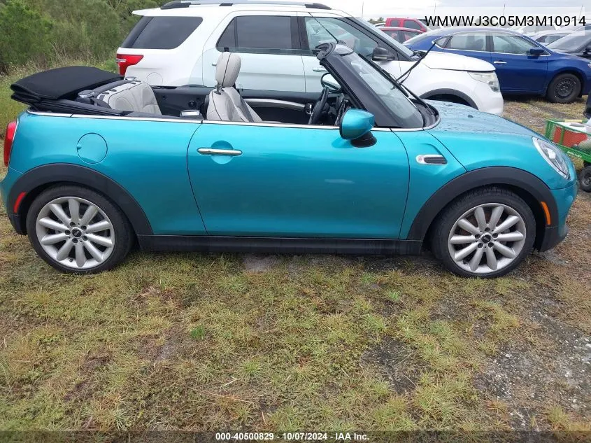 2021 Mini Convertible Cooper VIN: WMWWJ3C05M3M10914 Lot: 40500829