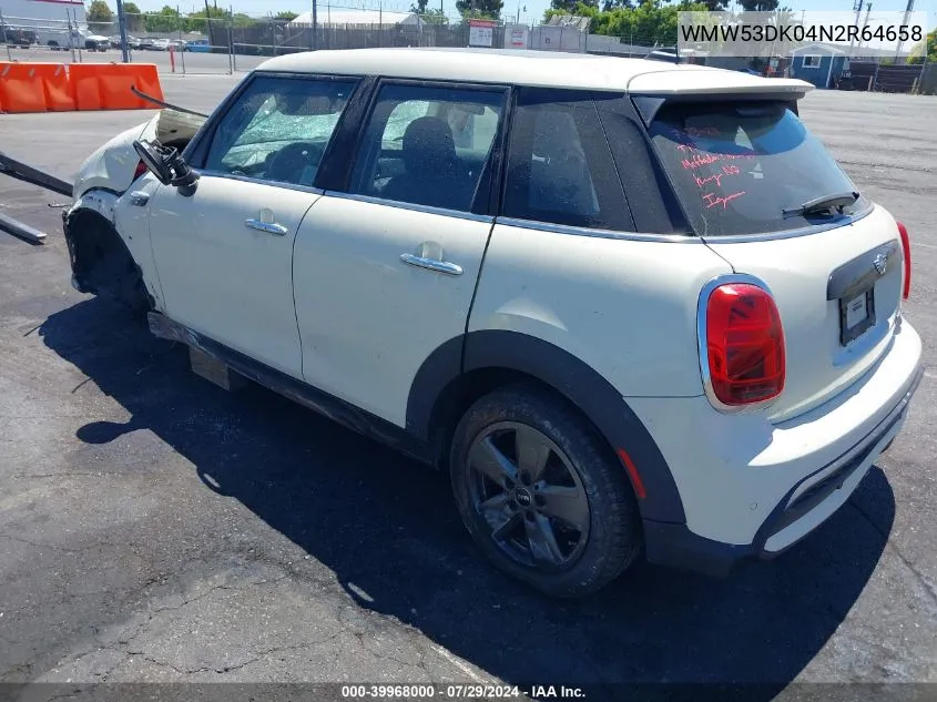 2022 Mini Cooper S VIN: WMW53DK04N2R64658 Lot: 39968000