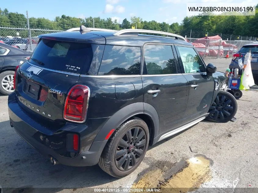 2022 Mini Cooper S Countryman All4 VIN: WMZ83BR08N3N86199 Lot: 40128125