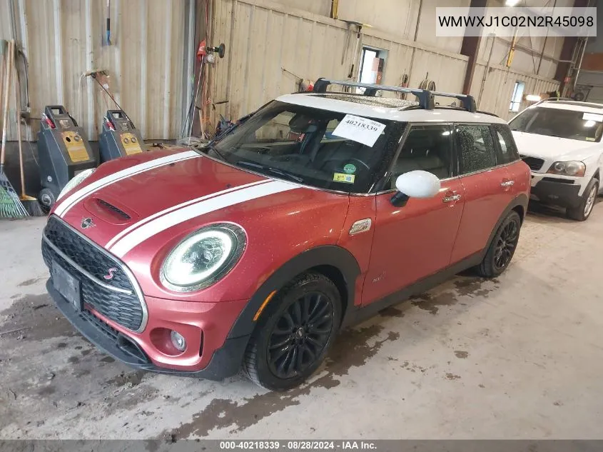 WMWXJ1C02N2R45098 2022 Mini Clubman Cooper S