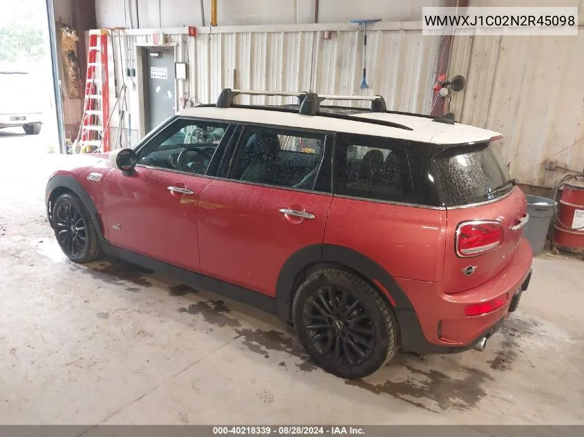 2022 Mini Clubman Cooper S VIN: WMWXJ1C02N2R45098 Lot: 40218339