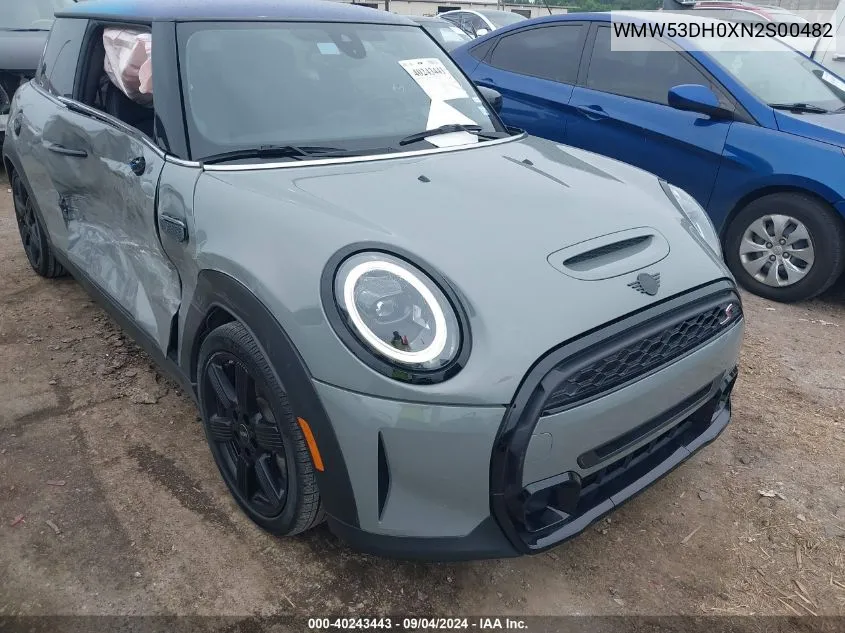 2022 Mini Cooper S VIN: WMW53DH0XN2S00482 Lot: 40243443