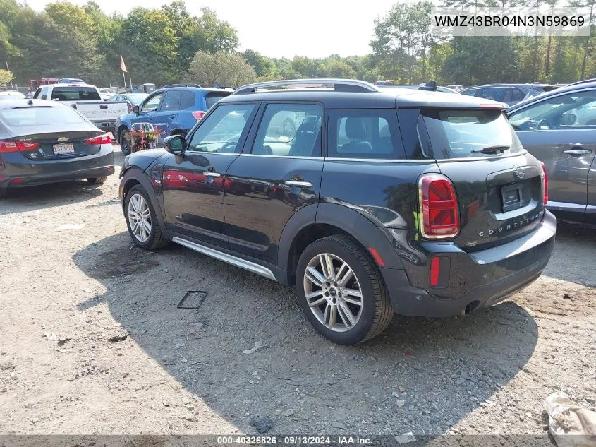 2022 Mini Cooper Countryman All4 VIN: WMZ43BR04N3N59869 Lot: 40326826