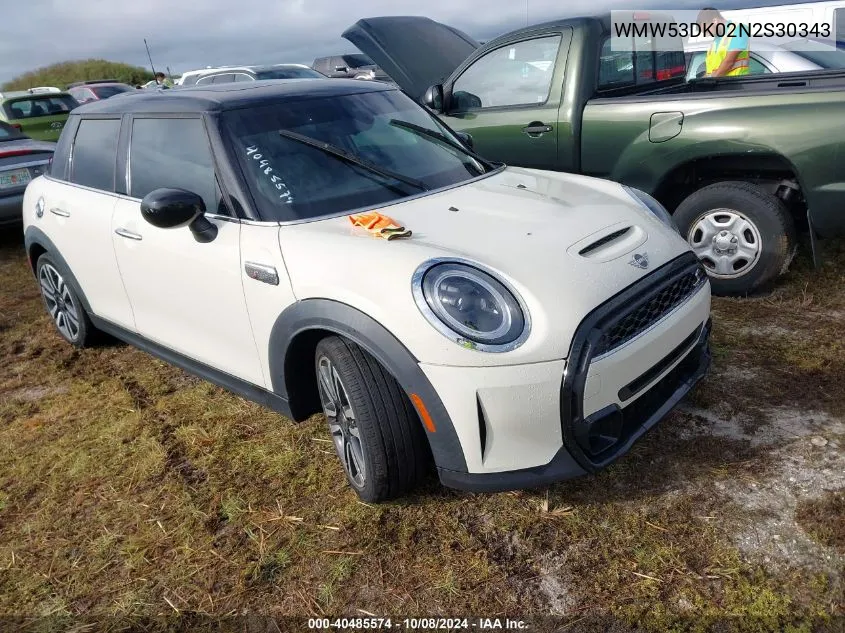 2022 Mini Cooper S VIN: WMW53DK02N2S30343 Lot: 40485574