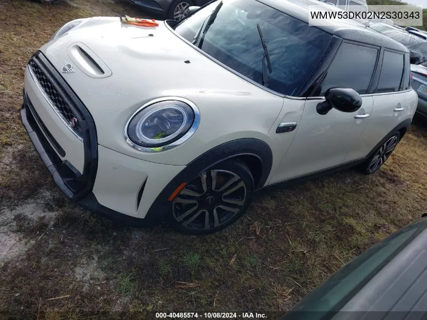 2022 Mini Cooper S VIN: WMW53DK02N2S30343 Lot: 40485574