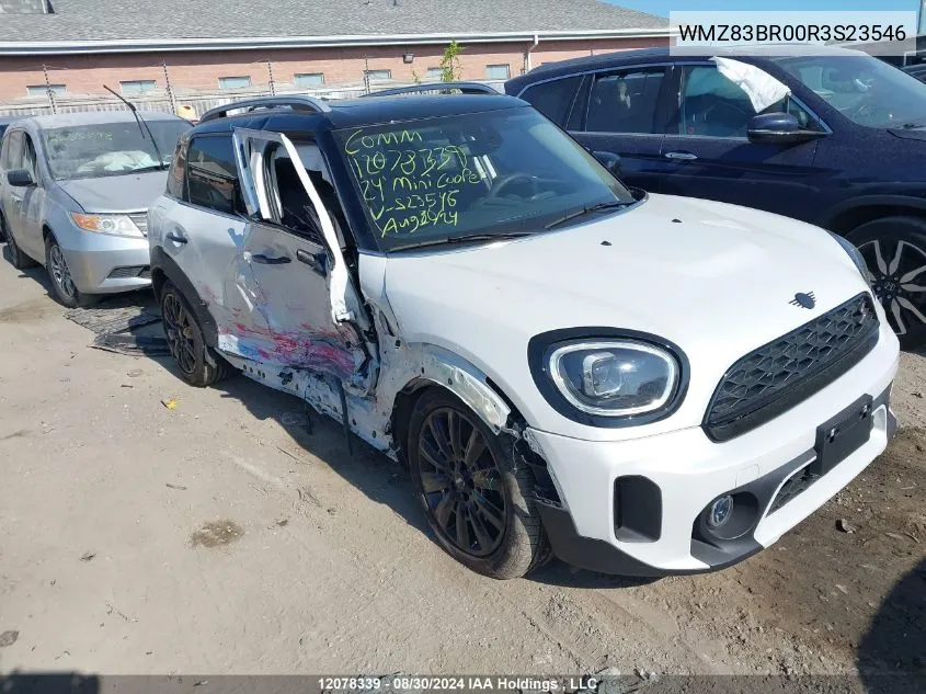 2024 Mini Cooper S Countryman All4 VIN: WMZ83BR00R3S23546 Lot: 12078339