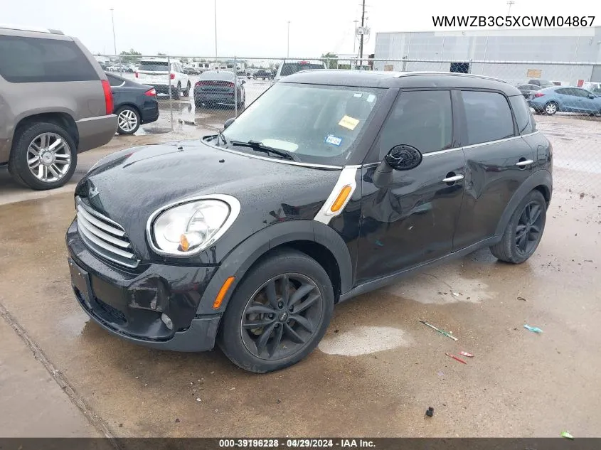 2012 Mini Cooper Countryman VIN: WMWZB3C5XCWM04867 Lot: 39196228