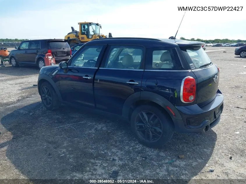 2013 Mini Countryman Cooper S VIN: WMWZC3C57DWP22427 Lot: 39546952