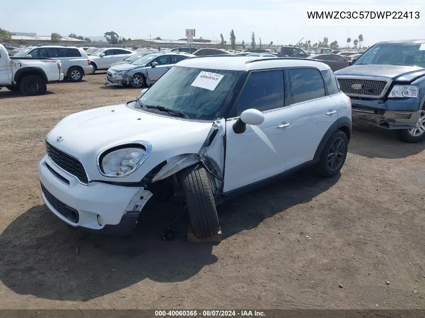 2013 Mini Countryman Cooper S VIN: WMWZC3C57DWP22413 Lot: 40060365