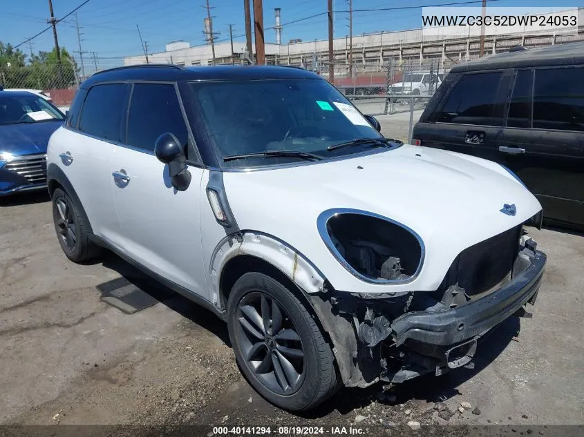 2013 Mini Countryman Cooper S VIN: WMWZC3C52DWP24053 Lot: 40141294