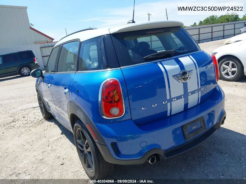 2013 Mini Countryman Cooper S VIN: WMWZC3C50DWP24522 Lot: 40304966