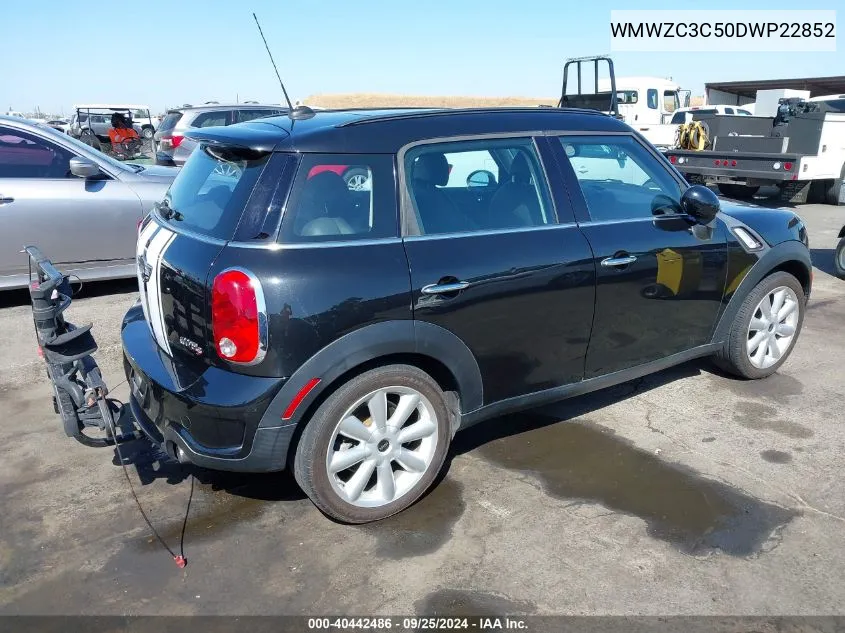 2013 Mini Countryman Cooper S VIN: WMWZC3C50DWP22852 Lot: 40442486