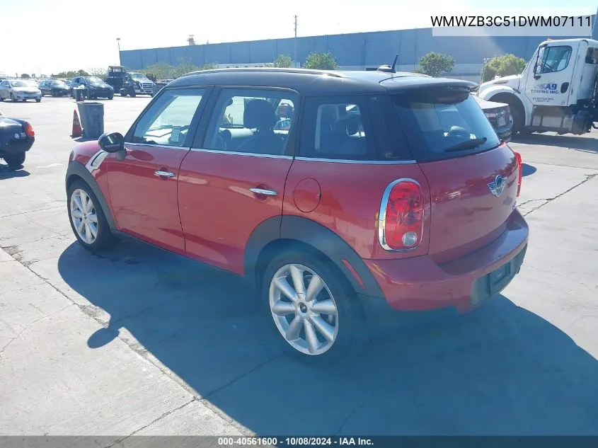 2013 Mini Countryman Cooper VIN: WMWZB3C51DWM07111 Lot: 40561600