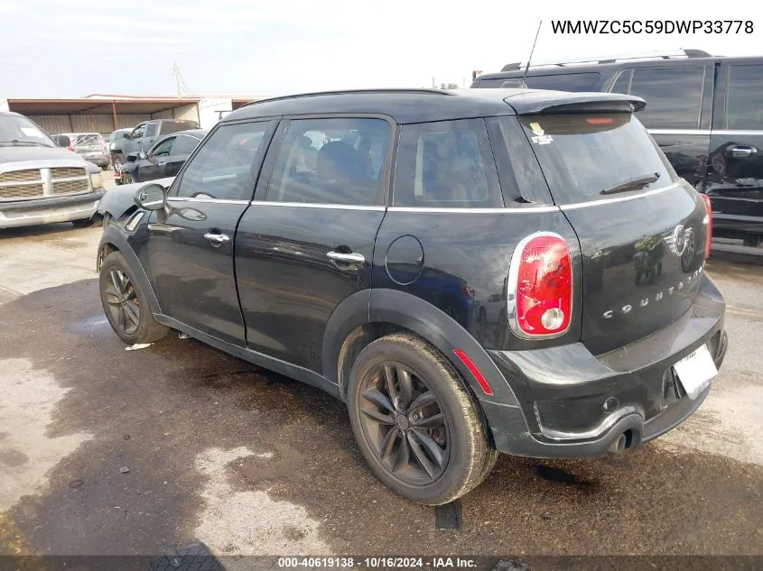 2013 Mini Countryman Cooper S VIN: WMWZC5C59DWP33778 Lot: 40619138